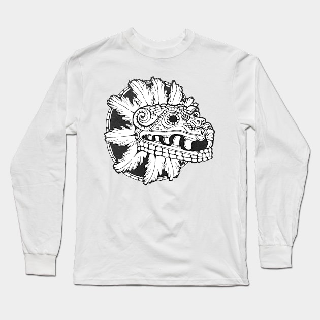 Kukulcan Quetzalcoatl Long Sleeve T-Shirt by apokatastasis